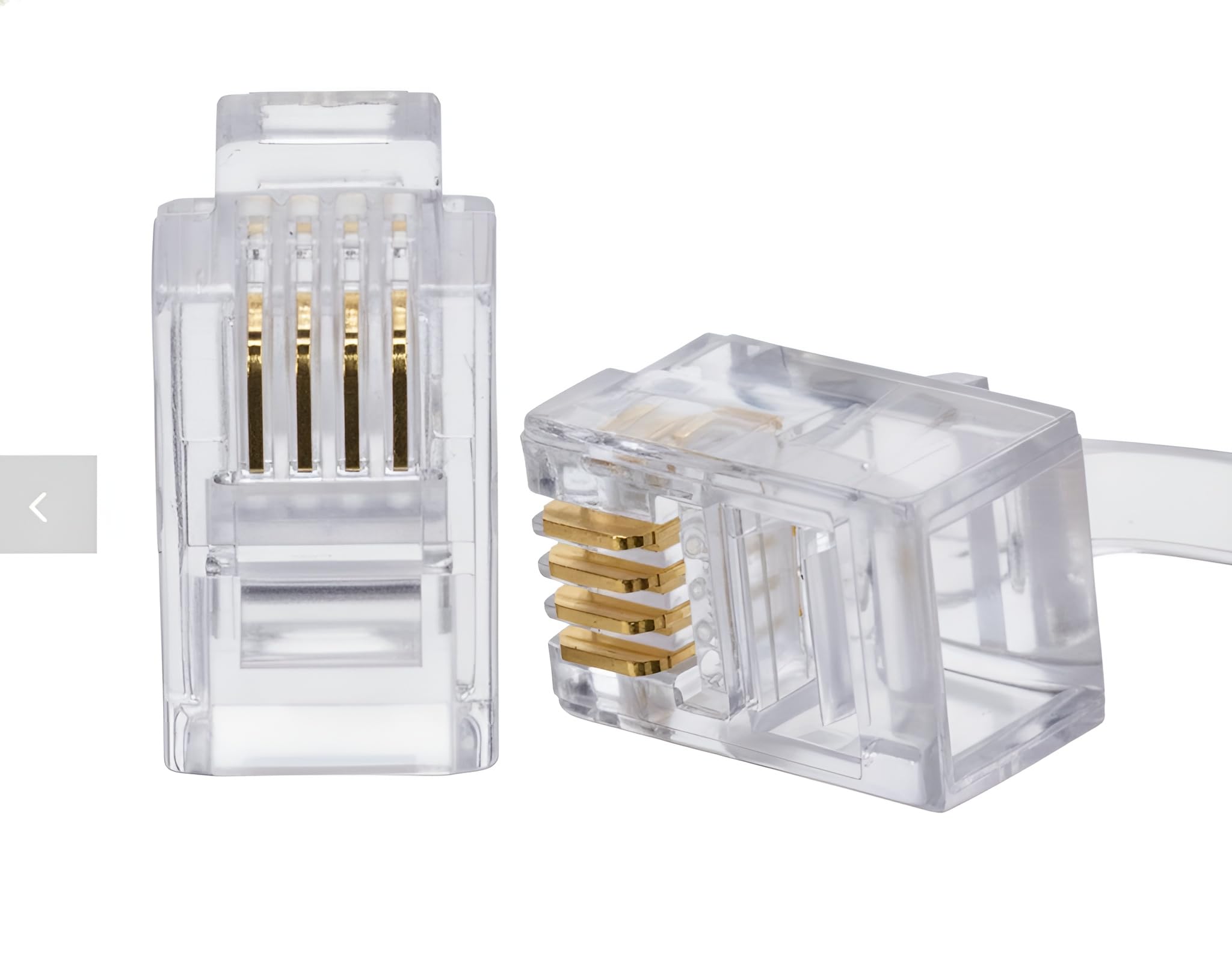 Amazon.com: AmzPRO RJ9 4P4C Modular Plug, 50 Micron Gold-Plated